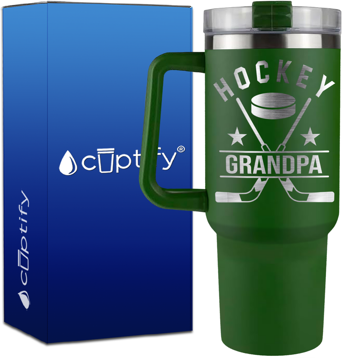 Hockey Grandpa on 40oz Hockey Traveler Mug