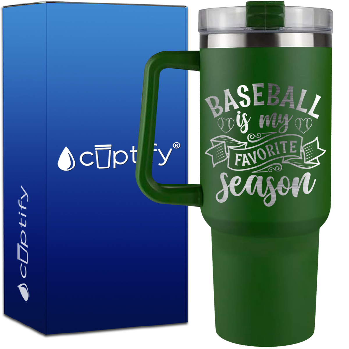 Baseball is My Favorite Season on 40oz Baseball Traveler Mug