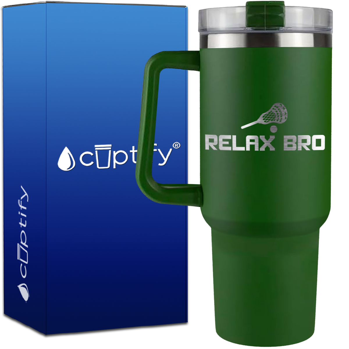 Lacrosse Relax Bro on 40oz Lacrosse Traveler Mug
