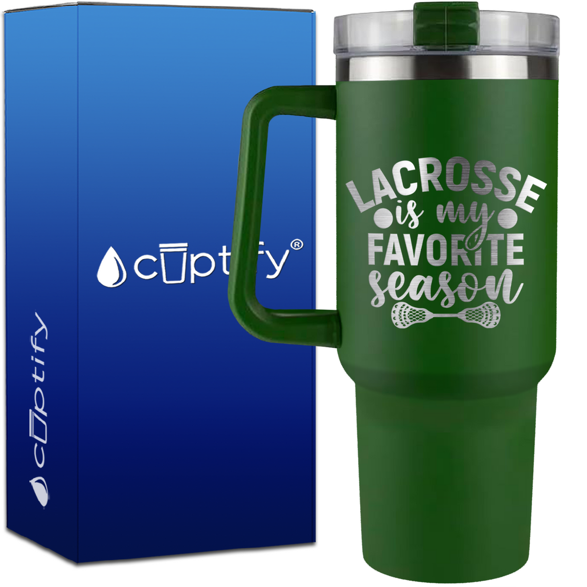Lacrosse is my Favorite Season on 40oz Lacrosse Traveler Mug