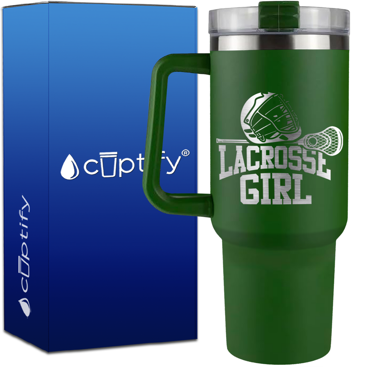 Lacrosse Girl on 40oz Lacrosse Traveler Mug