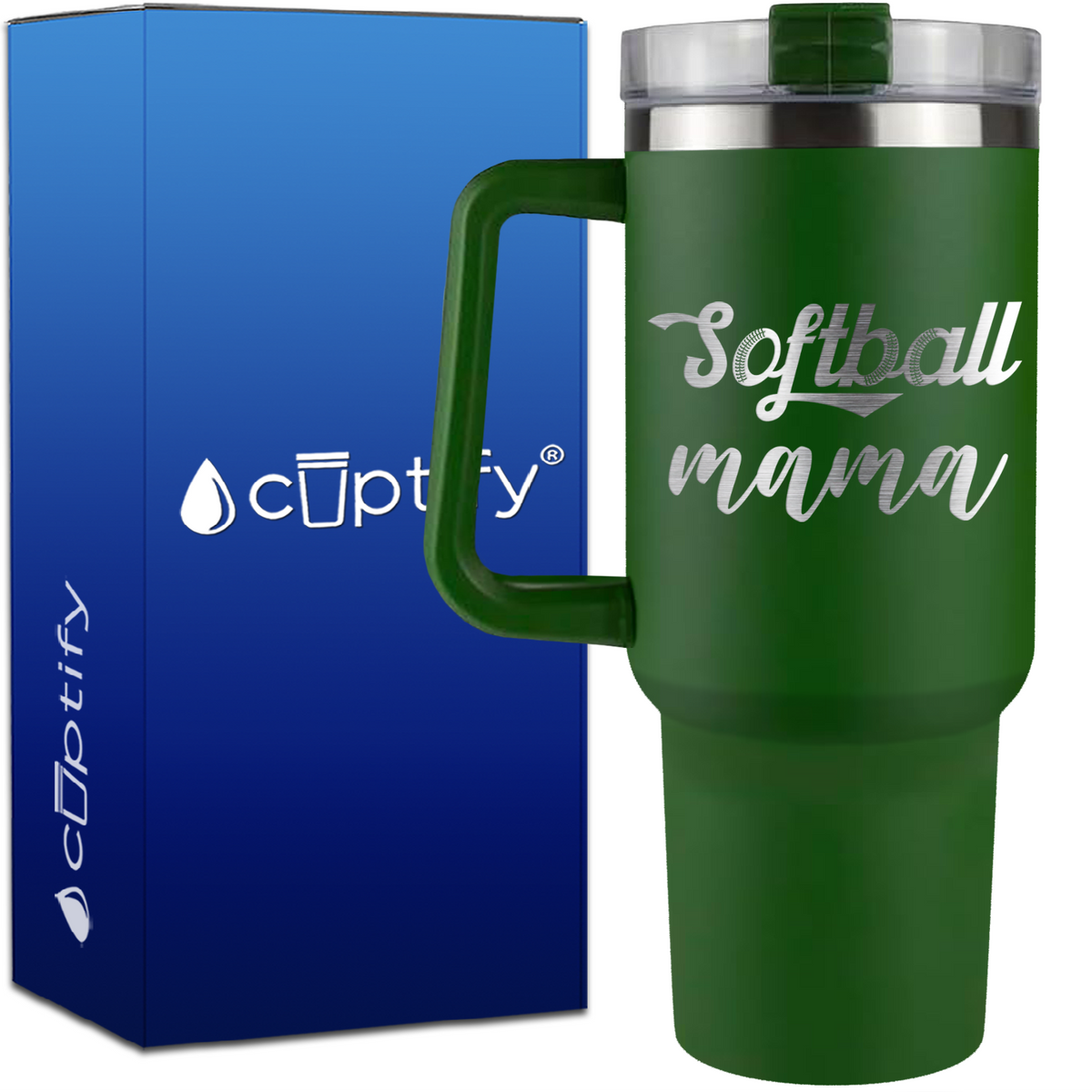 Softball Mama on 40oz Softball Traveler Mug