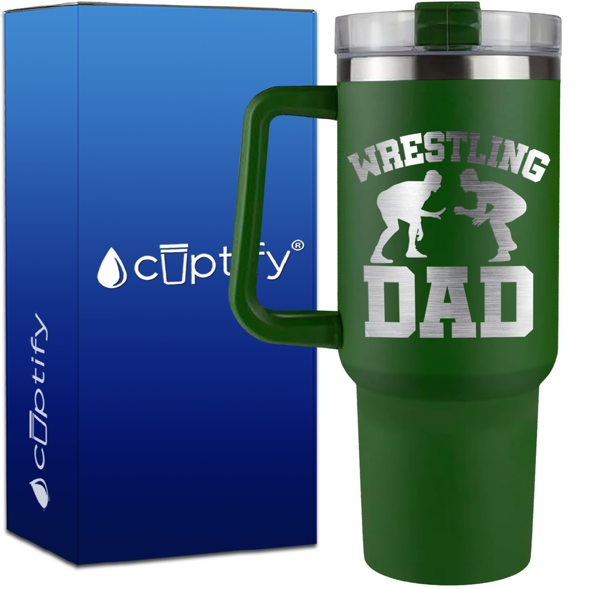 Wrestling Dad on 40oz Wrestling Traveler Mug