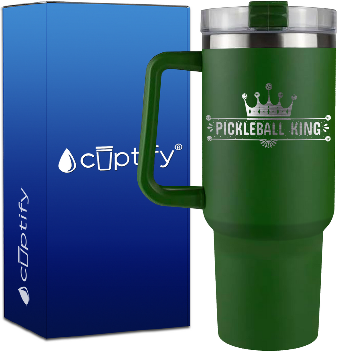 Pickleball King on 40oz Pickleball Traveler Mug