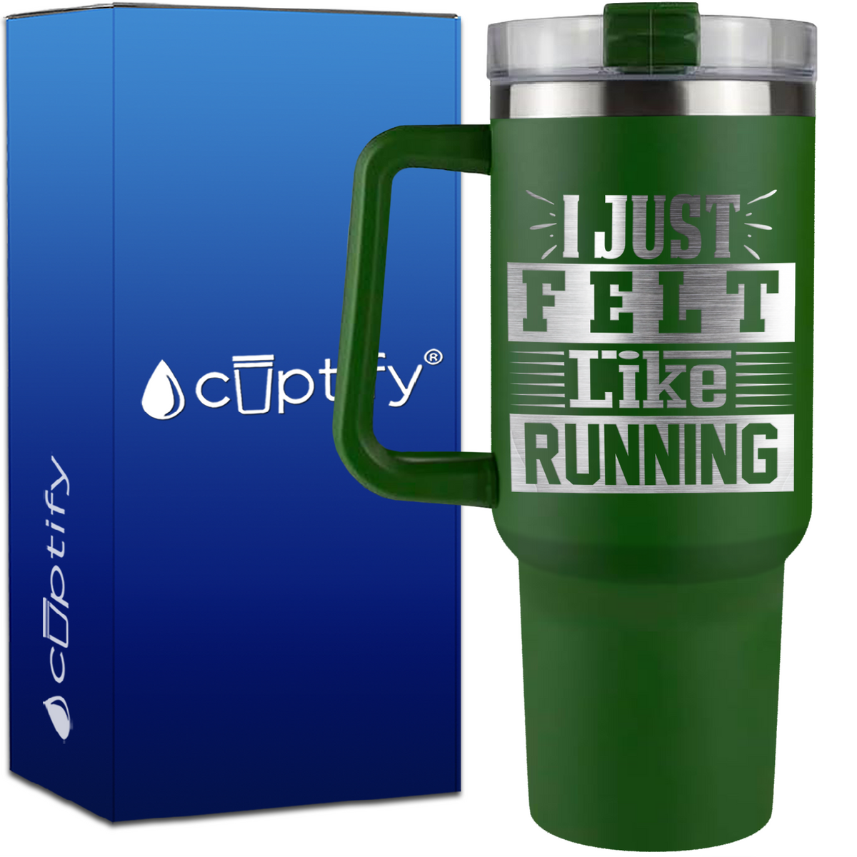 I Just Felt Like Running on 40oz Running Traveler Mug