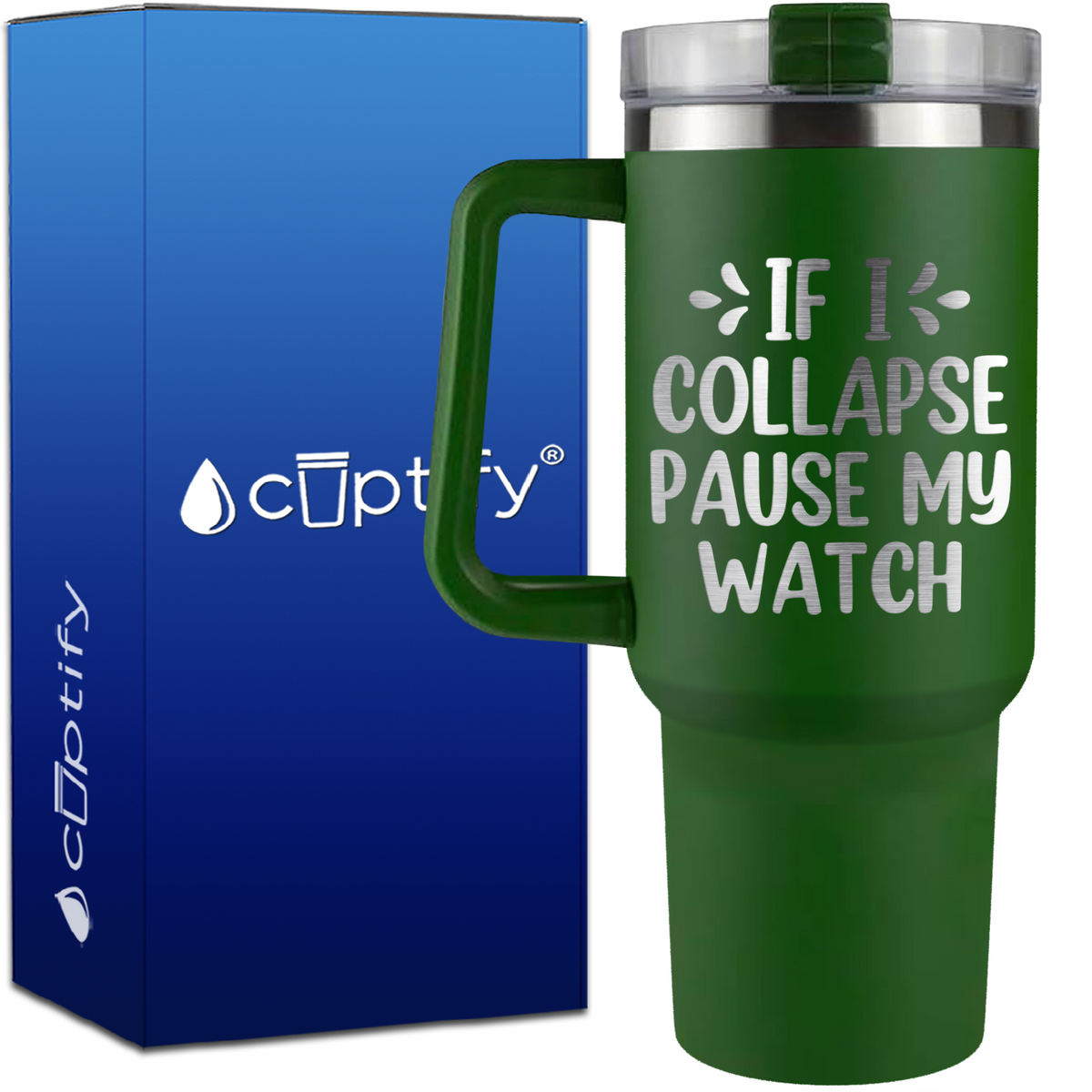 If I Collapse Pause My Watch on 40oz Running Traveler Mug
