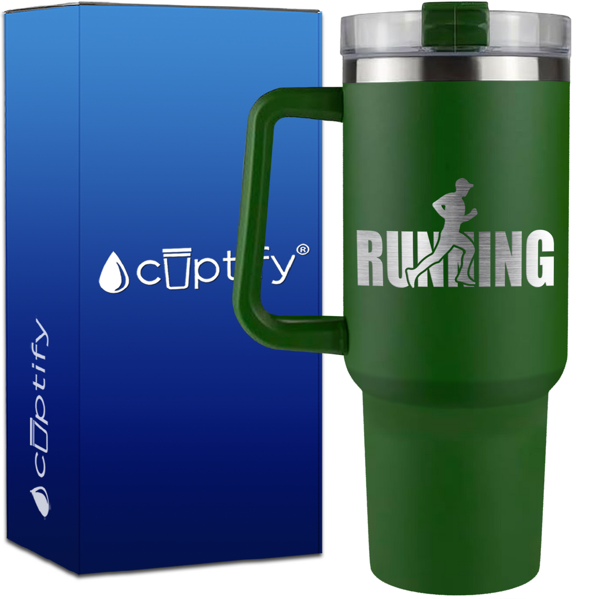 Running on 40oz Running Traveler Mug