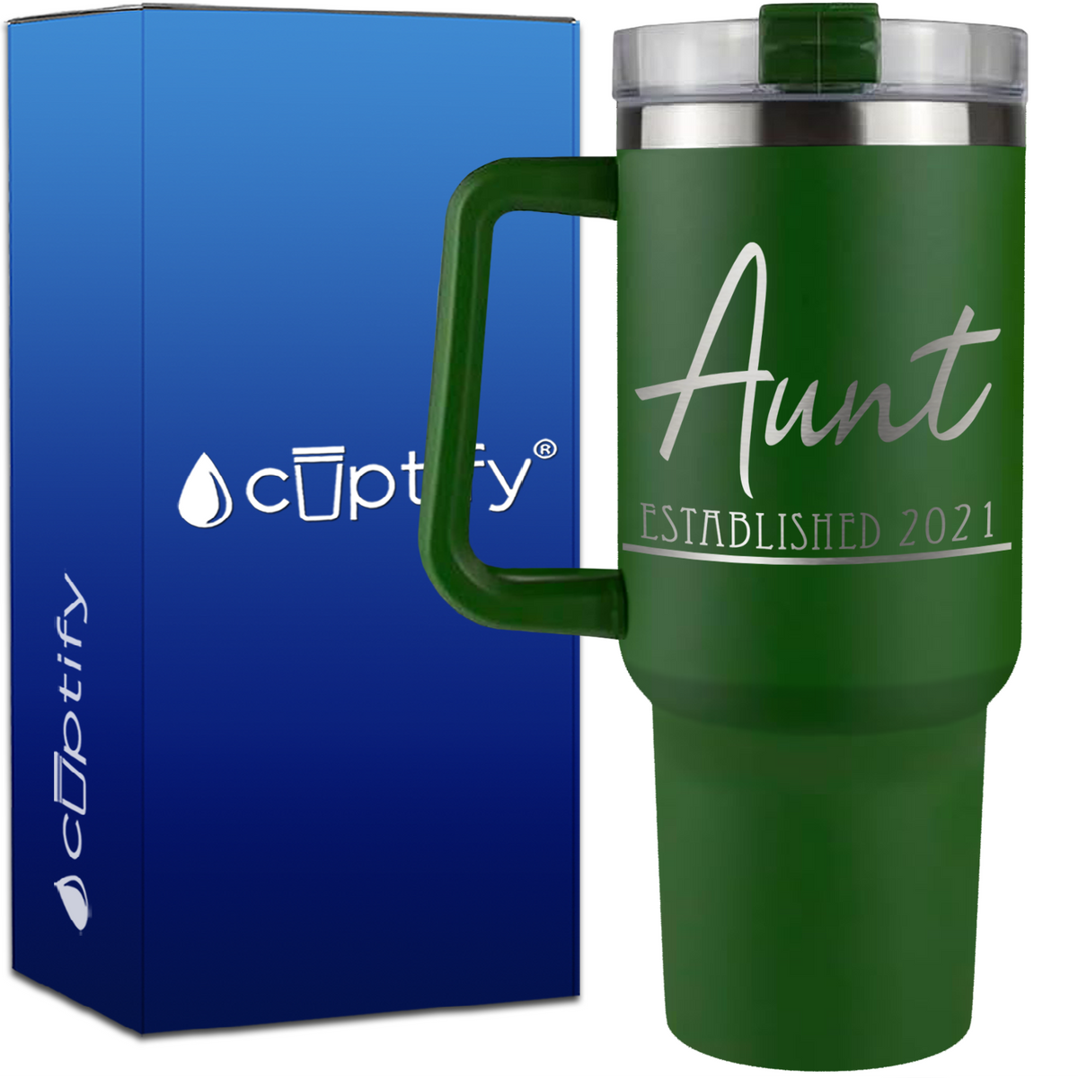 Aunt Established on 40oz Aunt Traveler Mug