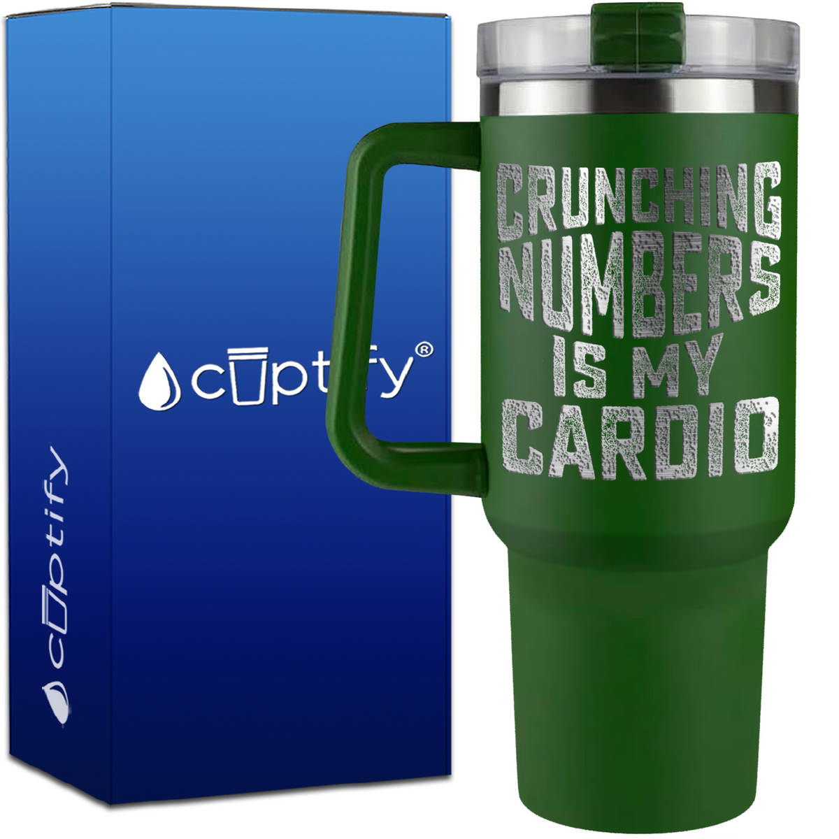 Crunching Numbers is my Cardio on 40oz Accountant Traveler Mug