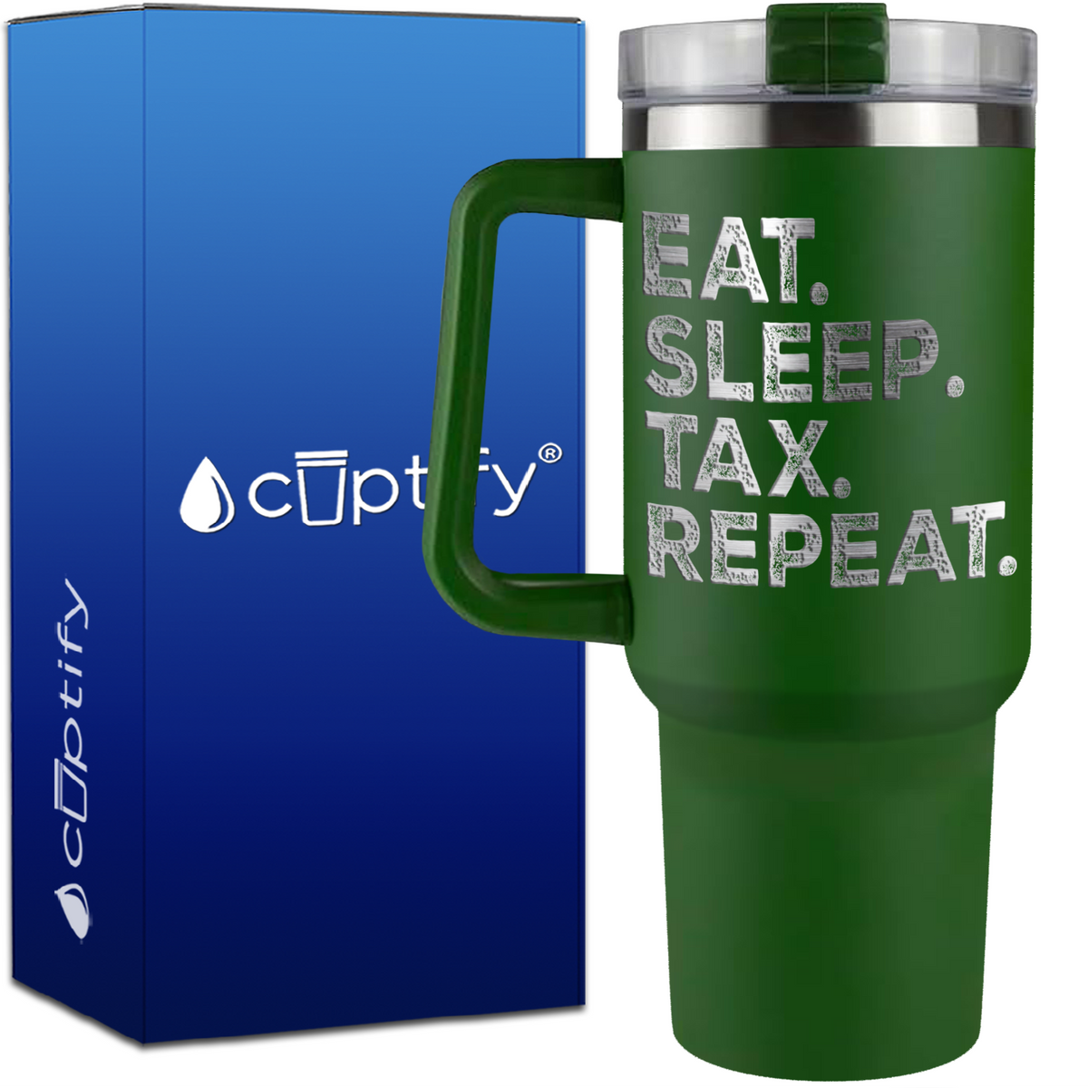 Eat Sleep Tax Repeat on 40oz Accountant Traveler Mug