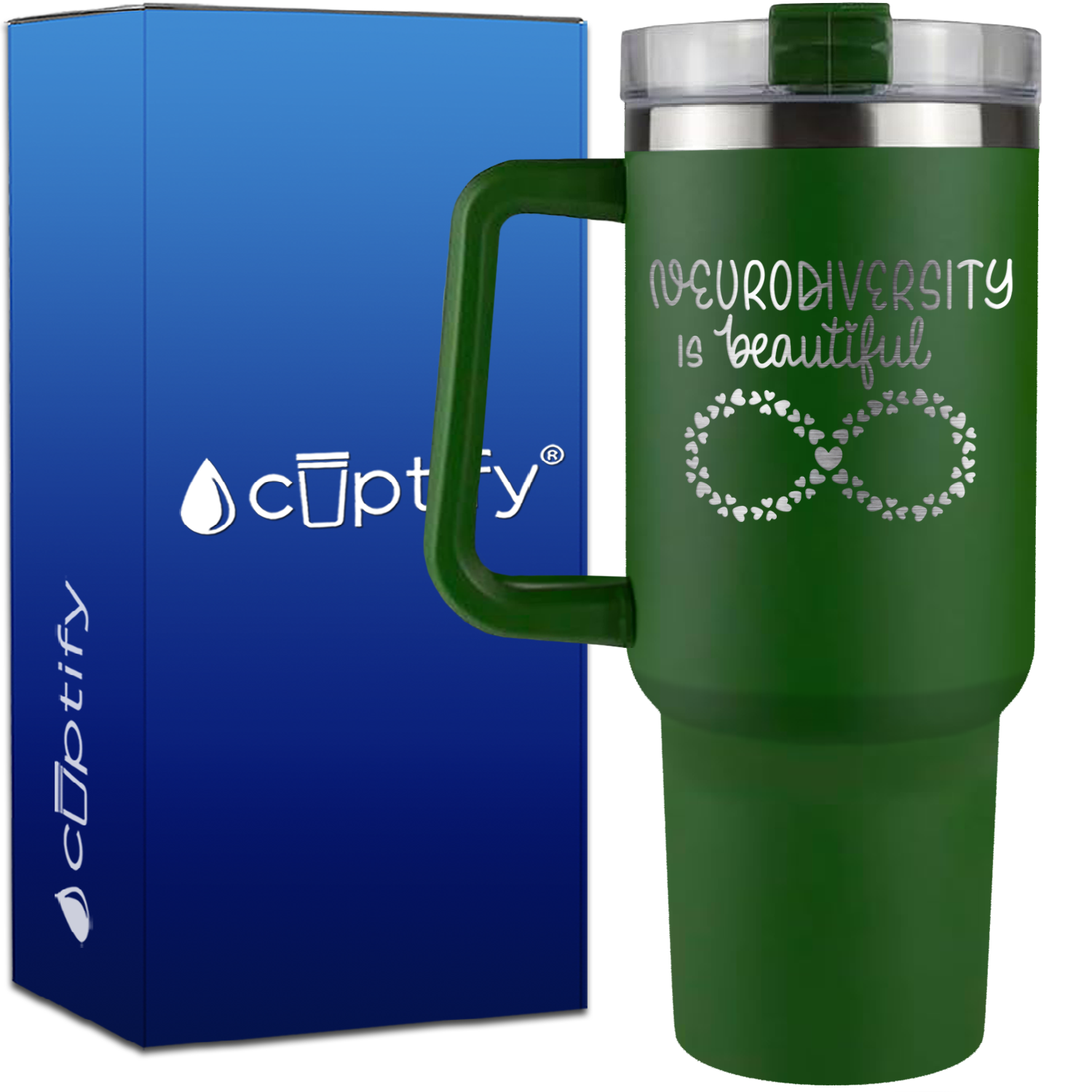 Neurodiversity is Beautiful on 40oz Autism Traveler Mug