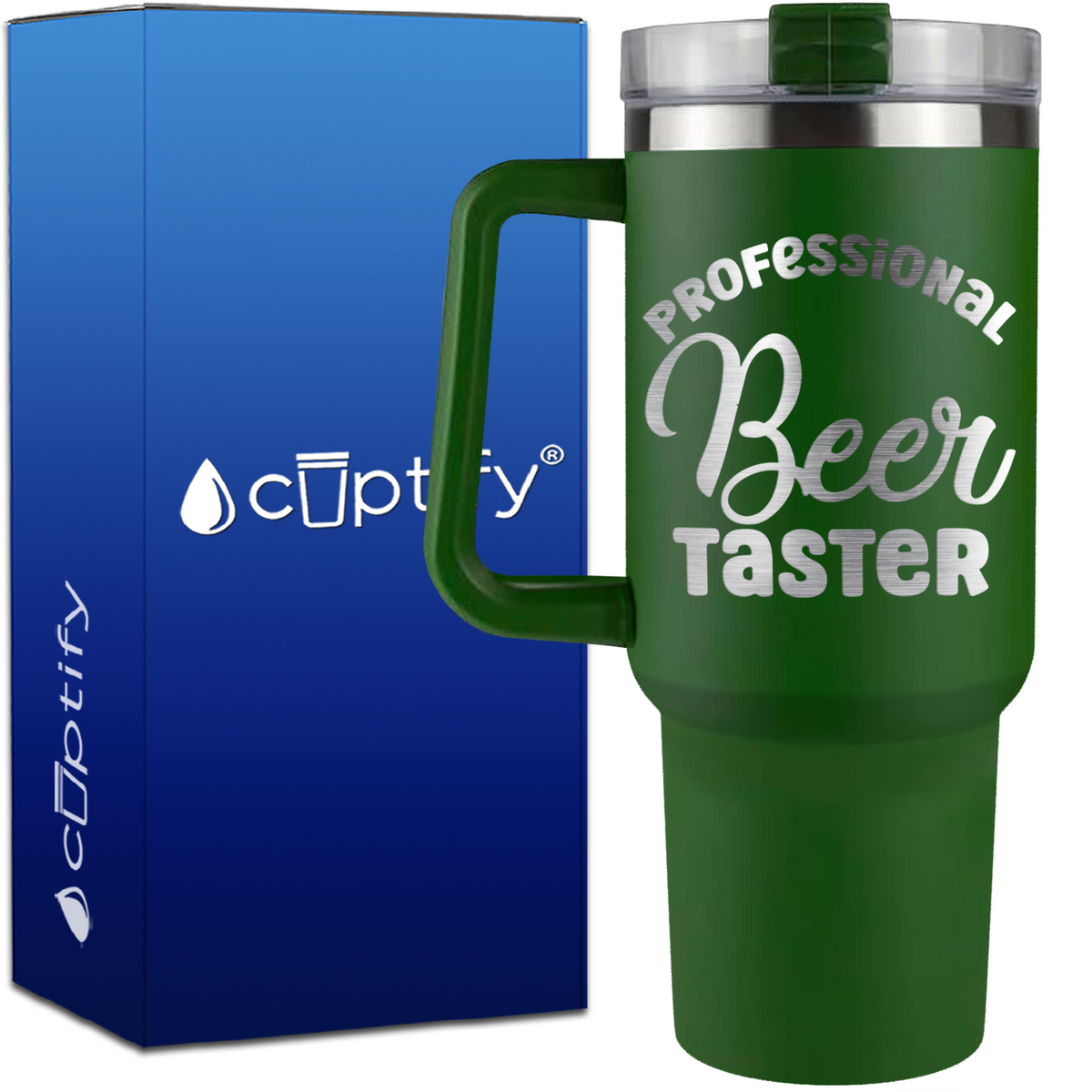 Professional Beer Taster on 40oz Beer Lover Traveler Mug