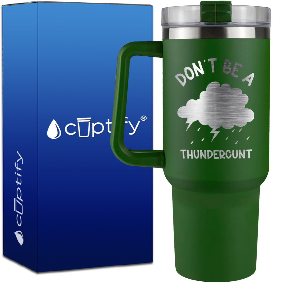 Don't be a Thundercunt on 40oz Funny Traveler Mug
