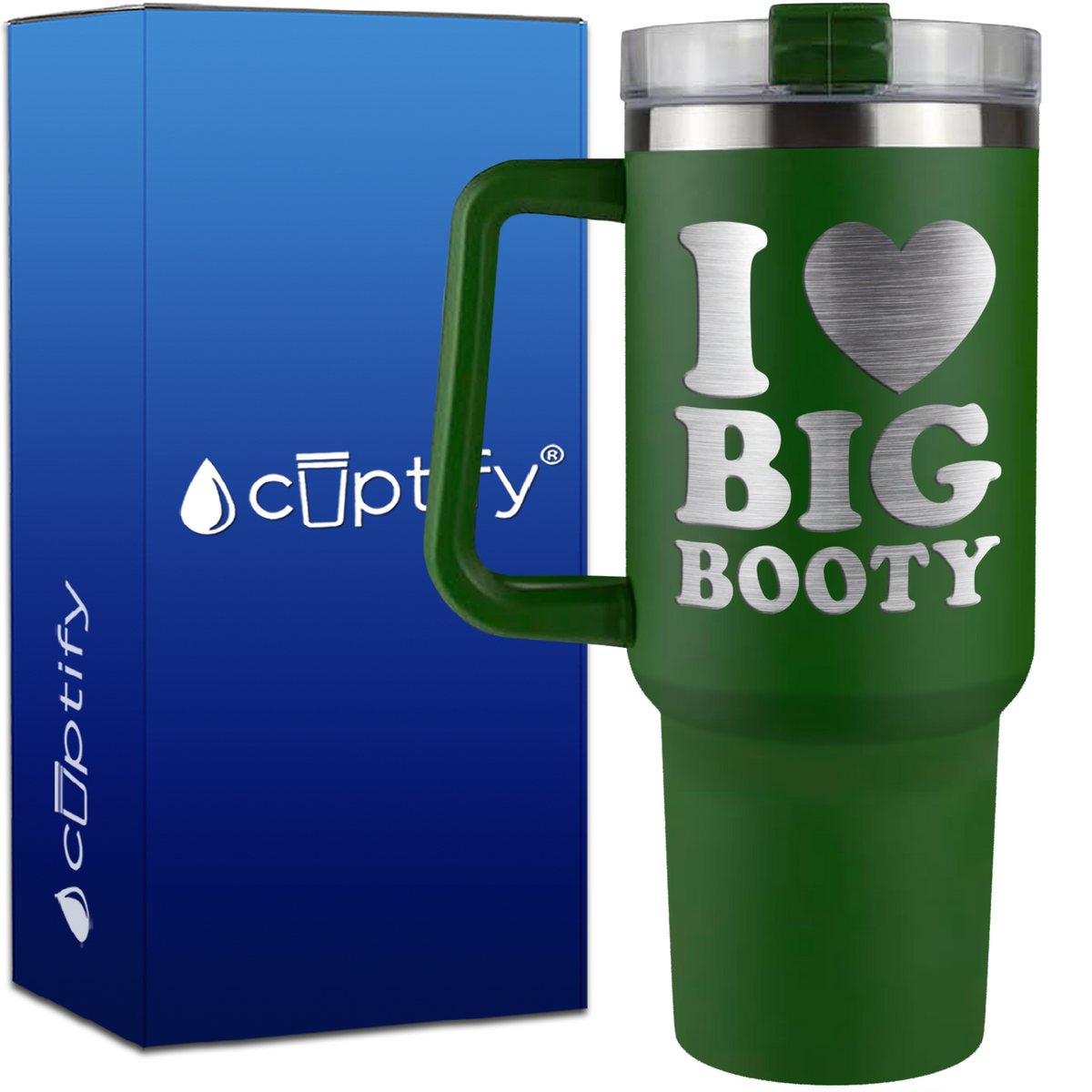 I Heart Big Booty on 40oz Funny Traveler Mug