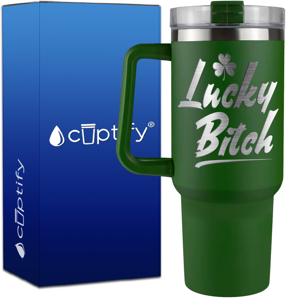 Lucky Bitch on 40oz Traveler Mug