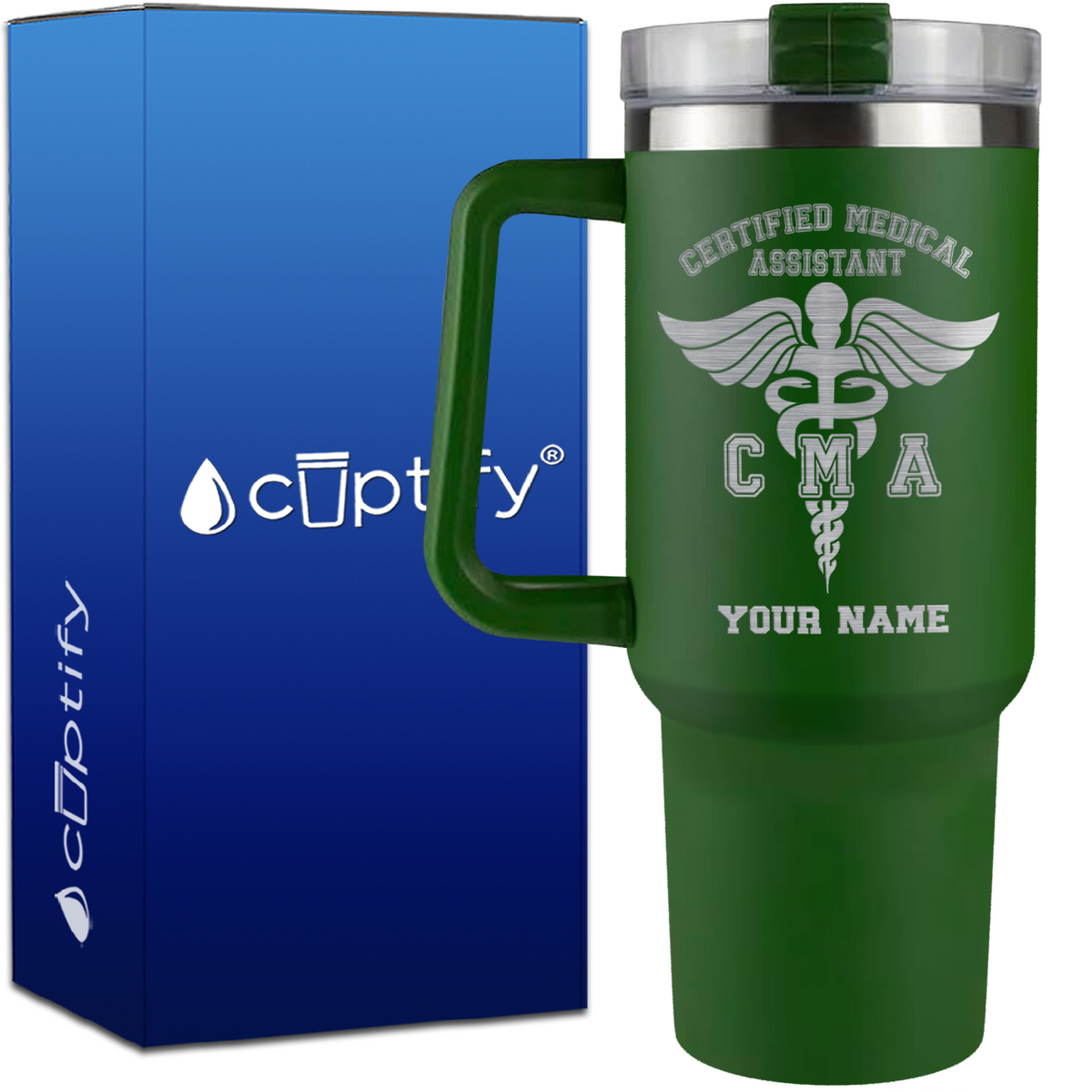 Personalized Certified Medical Assistant on 40oz CMA Traveler Mug