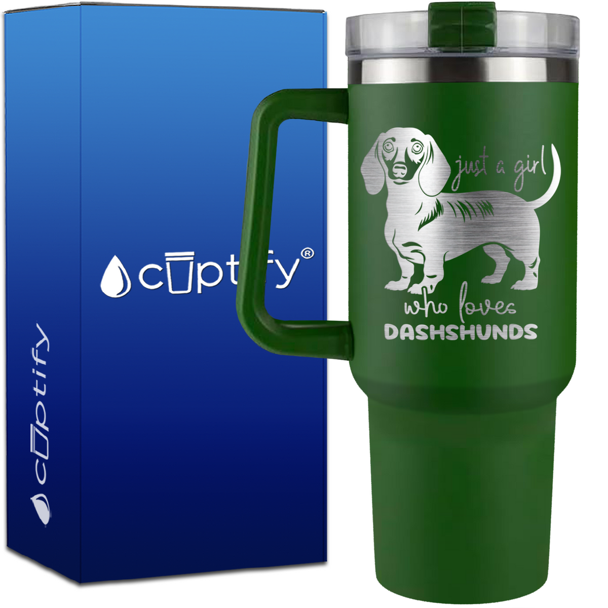 Just a Girl Who Loves Dashshunds on 40oz Traveler Mug