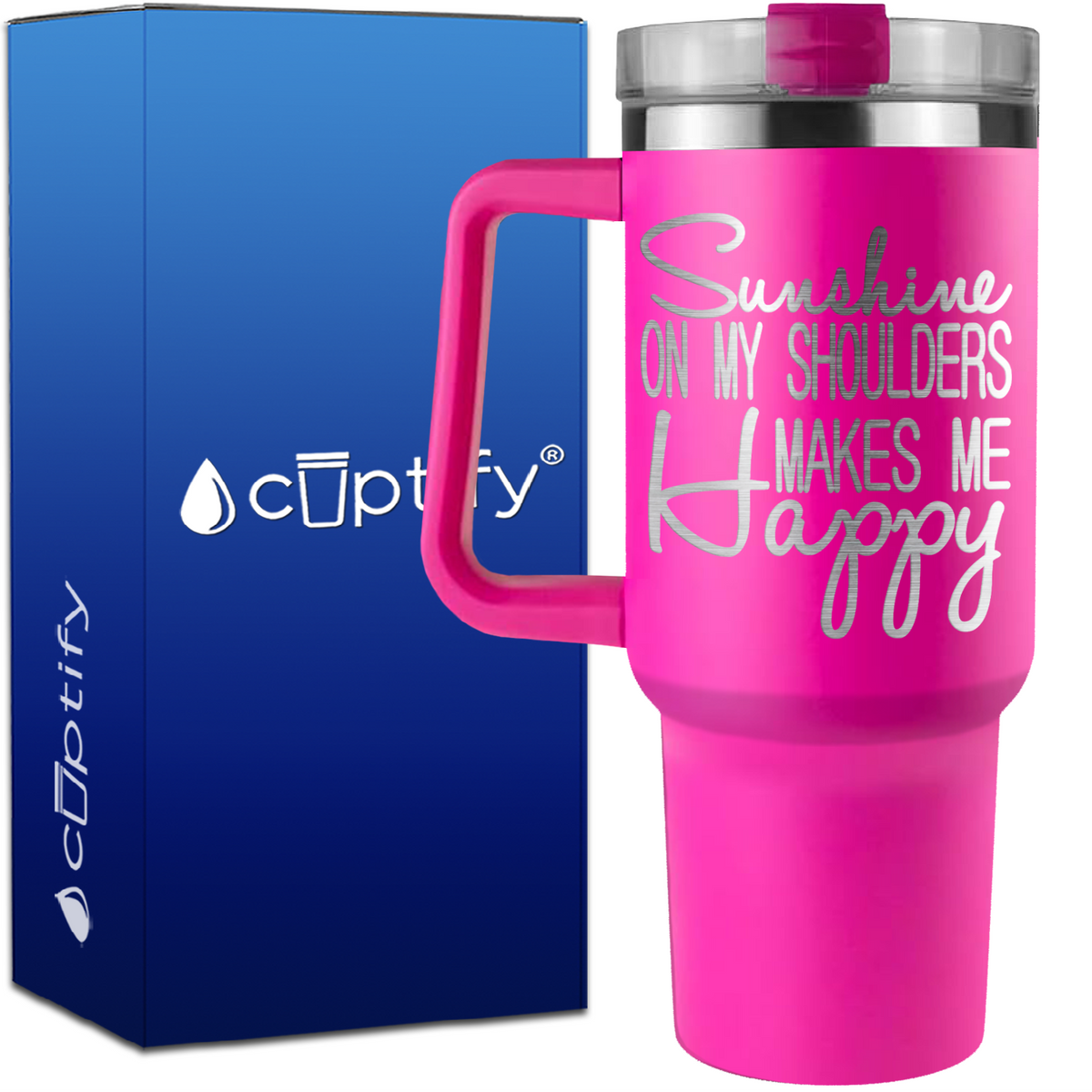 Sunshine on my Shoulders on 40oz Beach Life Traveler Mug