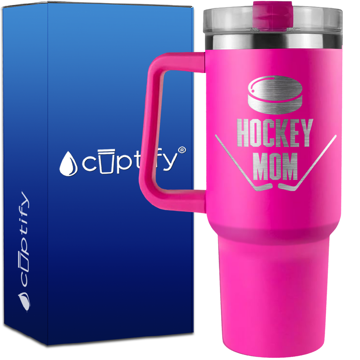 Hockey Mom on 40oz Hockey Traveler Mug