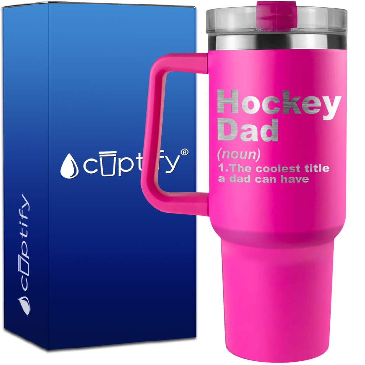 Hockey Dad Definition on 40oz Hockey Traveler Mug