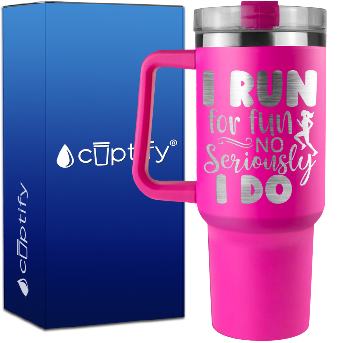 I Run for Fun No Seriously I Do on 40oz Running Traveler Mug