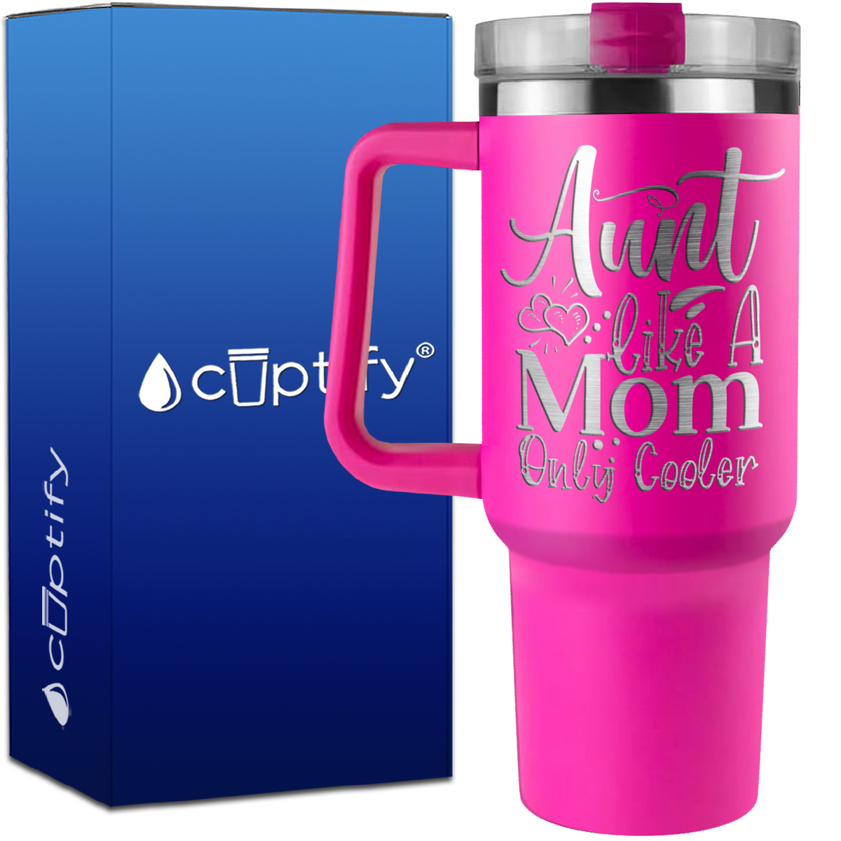 Aunt Like A Mom Only Cooler on 40oz Aunt Travel Mug