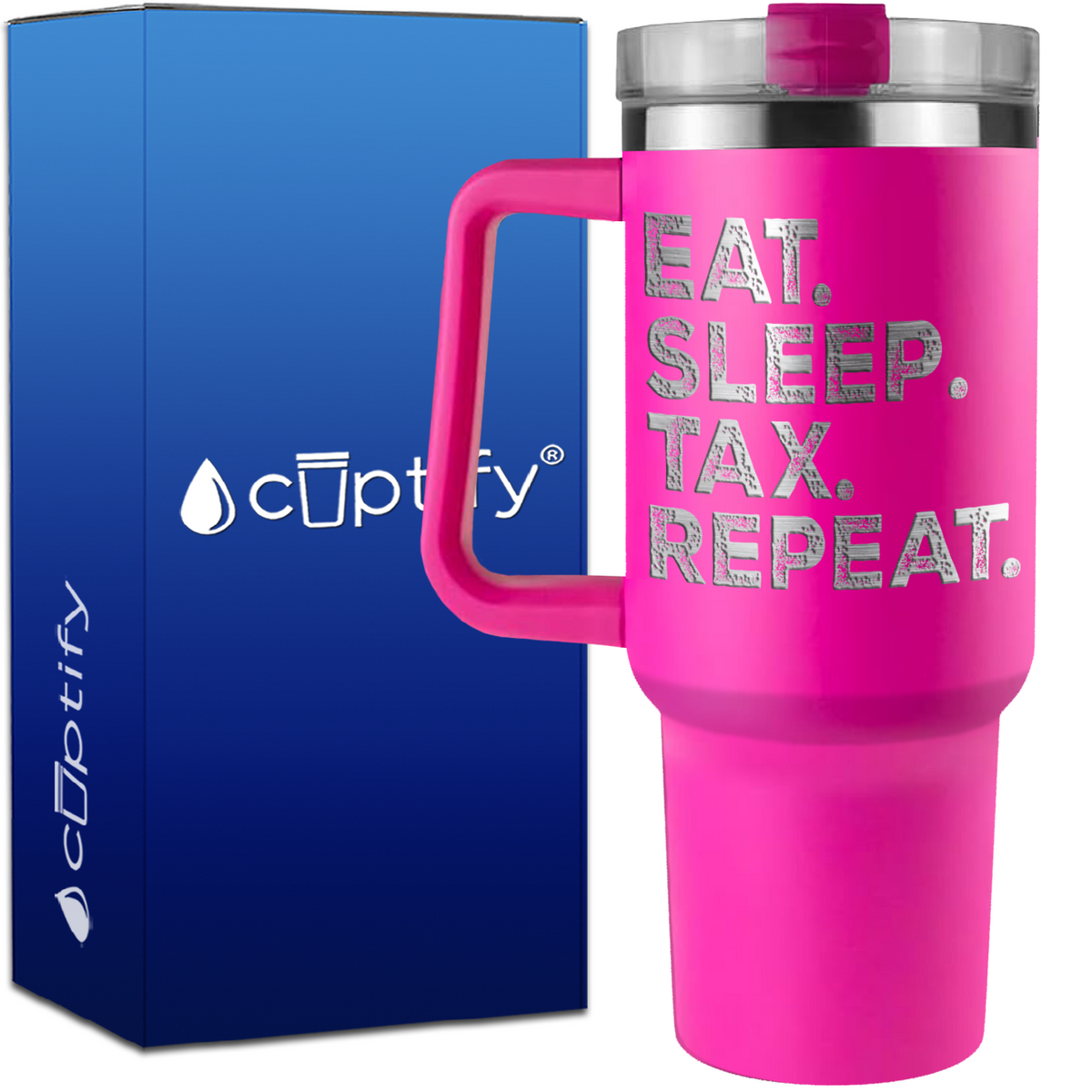 Eat Sleep Tax Repeat on 40oz Accountant Traveler Mug