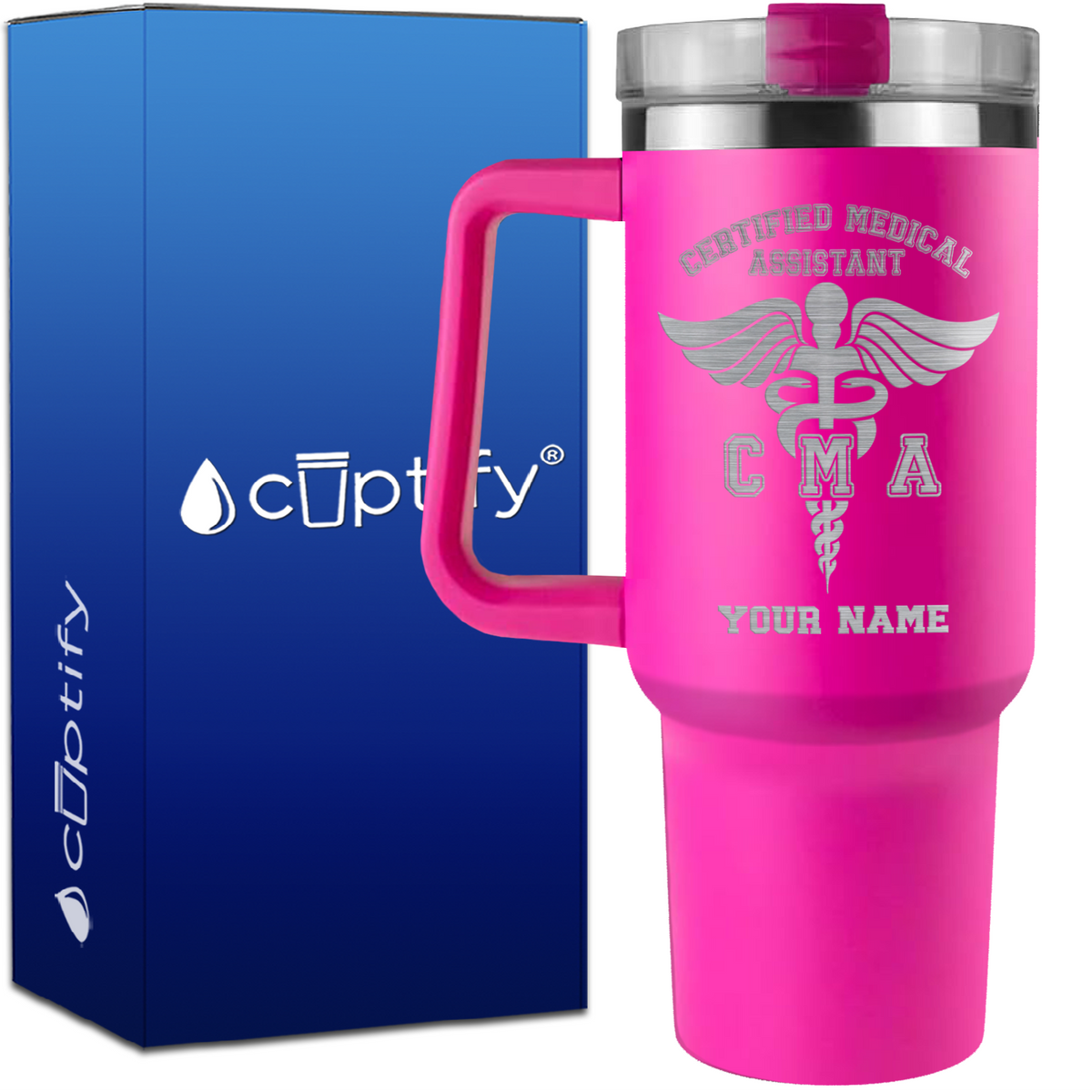Personalized Certified Medical Assistant on 40oz CMA Traveler Mug