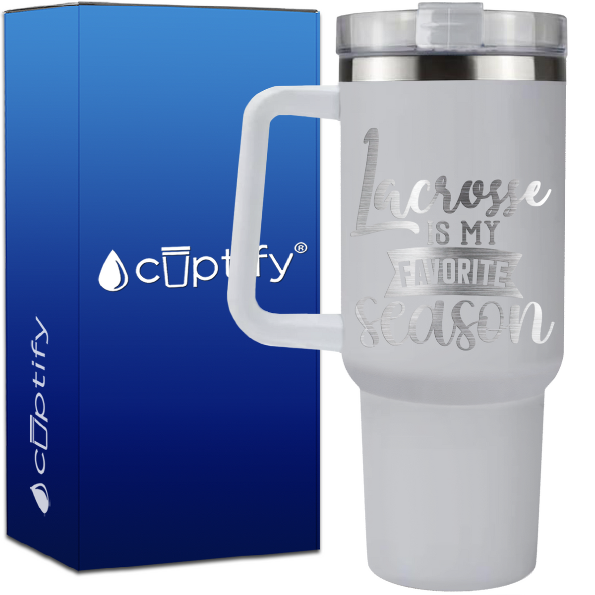 Lacrosse is My Favorire Season on 40oz Lacrosse Traveler Mug