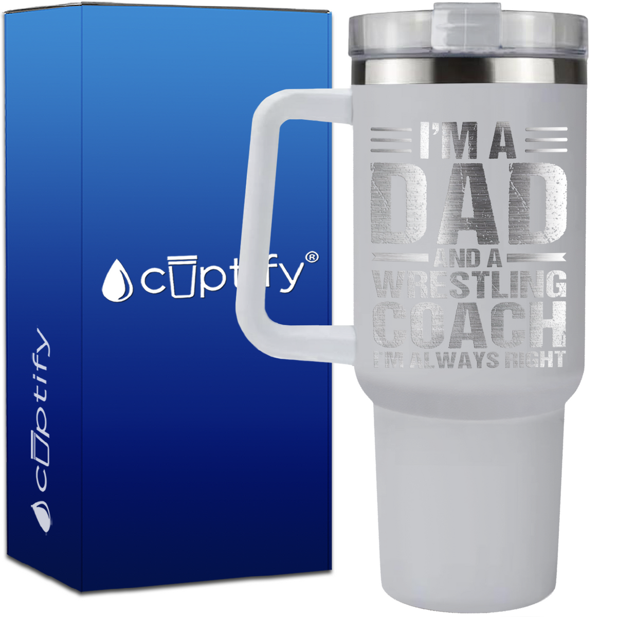 I'm a Dad and a Wrestling Coach on 40oz Wrestling Traveler Mug