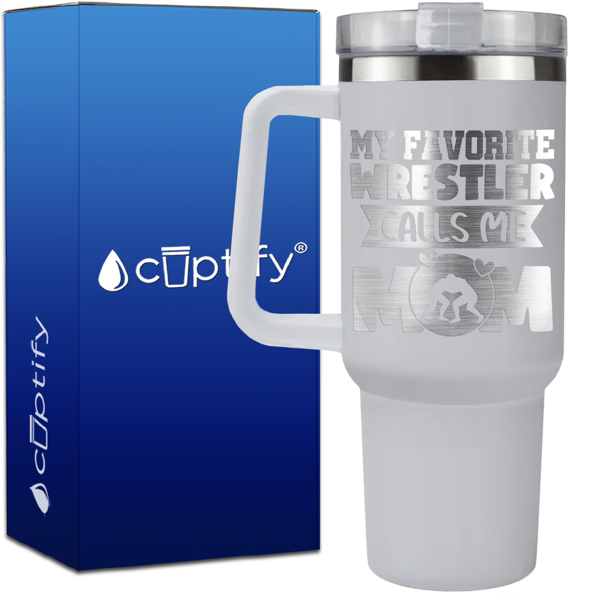 My Favorite Wrestler Calls Me Mom on 40oz Wrestling Traveler Mug