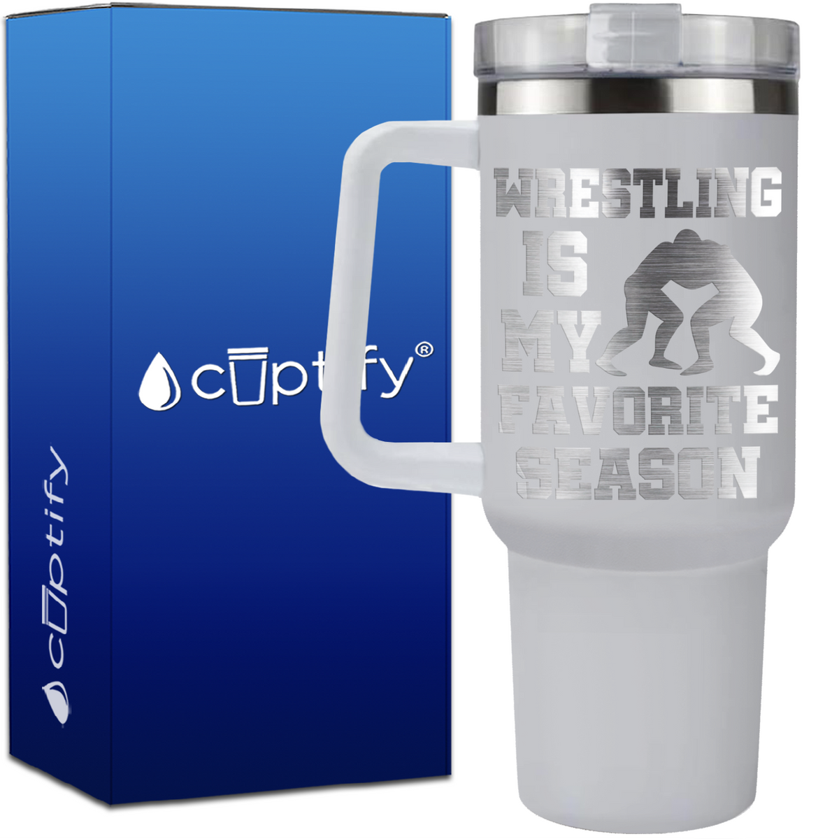 Wrestling is My Favorite Season on 40oz Wrestling Traveler Mug
