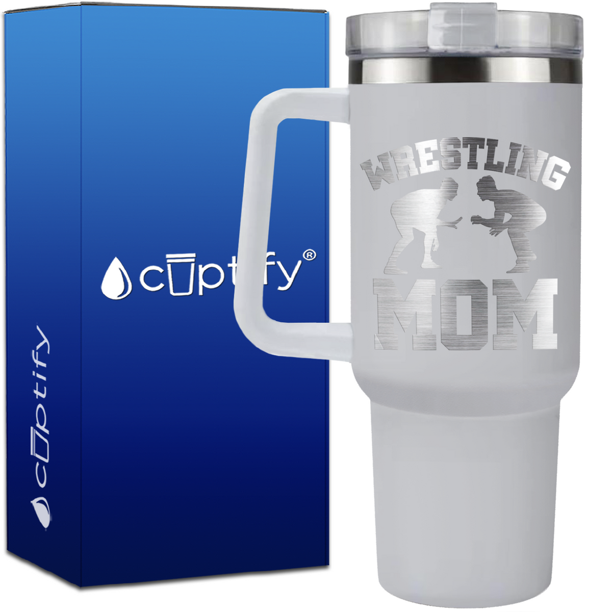Wrestling Mom on 40oz Wrestling Traveler Mug