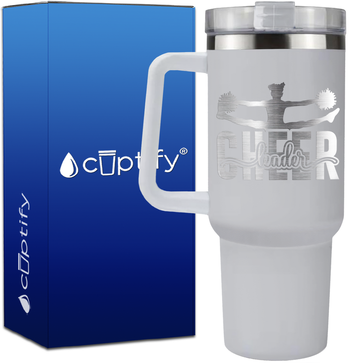 Cheerleader on 40oz Cheer Traveler Mug