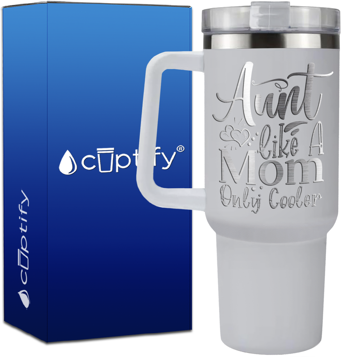 Aunt Like A Mom Only Cooler on 40oz Aunt Travel Mug