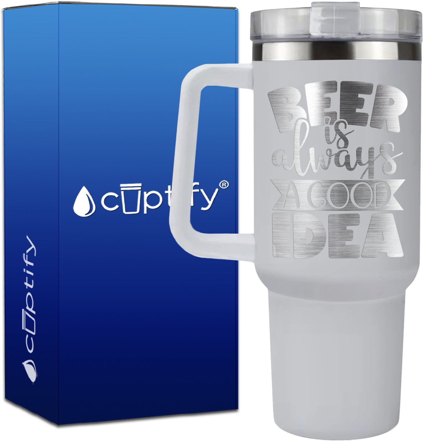 Beer is Always a Good Idea on 40oz Beer Lover Traveler Mug