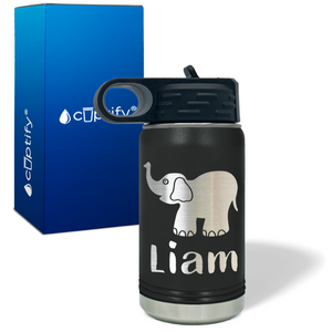 Kids Water Bottle Personalized with Name on 12oz Ring Insulated Water Bottle