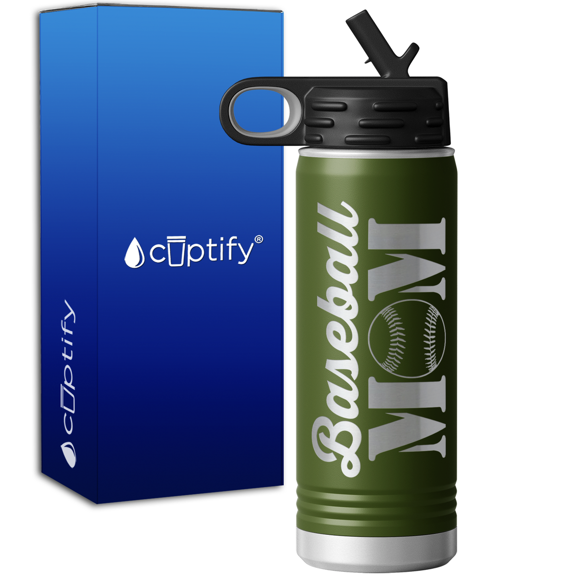 Baseball Mom 20oz Sport Water Bottle