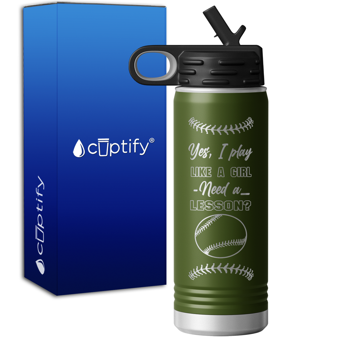 Yes, I Play Like a Girl 20oz Sport Water Bottle