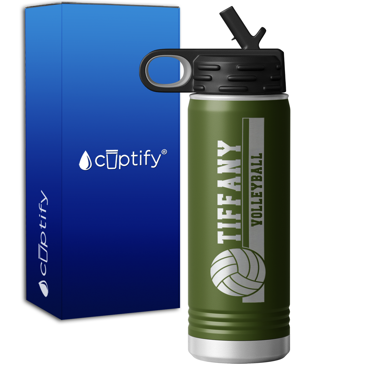 Personalized Volleyball 20oz Sport Water Bottle