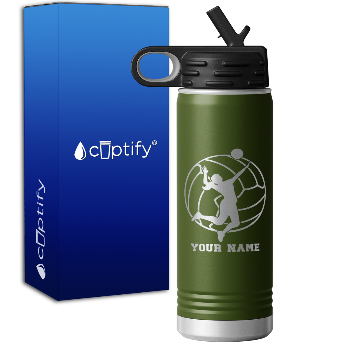 Personalized Volleyball Player 20oz Sport Water Bottle