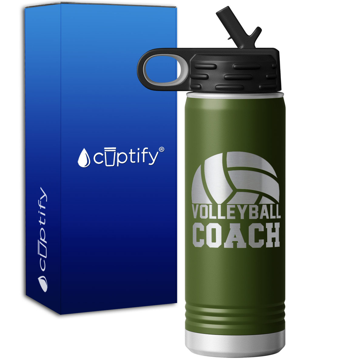 Volleyball Coach 20oz Sport Water Bottle