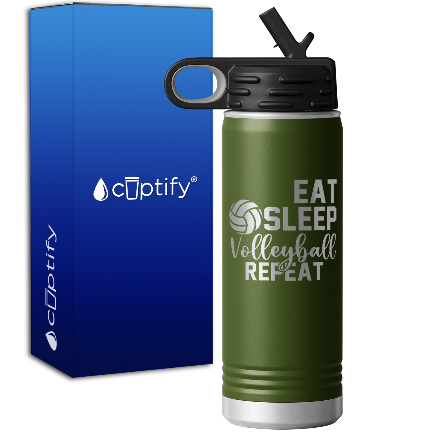 Eat Sleep Volleyball Repeat 20oz Sport Water Bottle