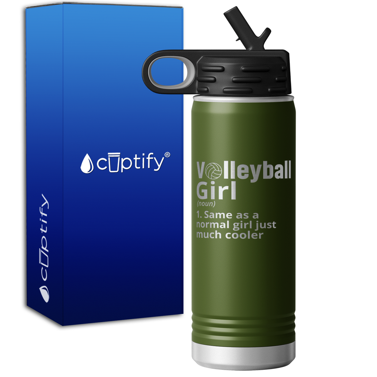 Volleyball Girl Definition 20oz Sport Water Bottle