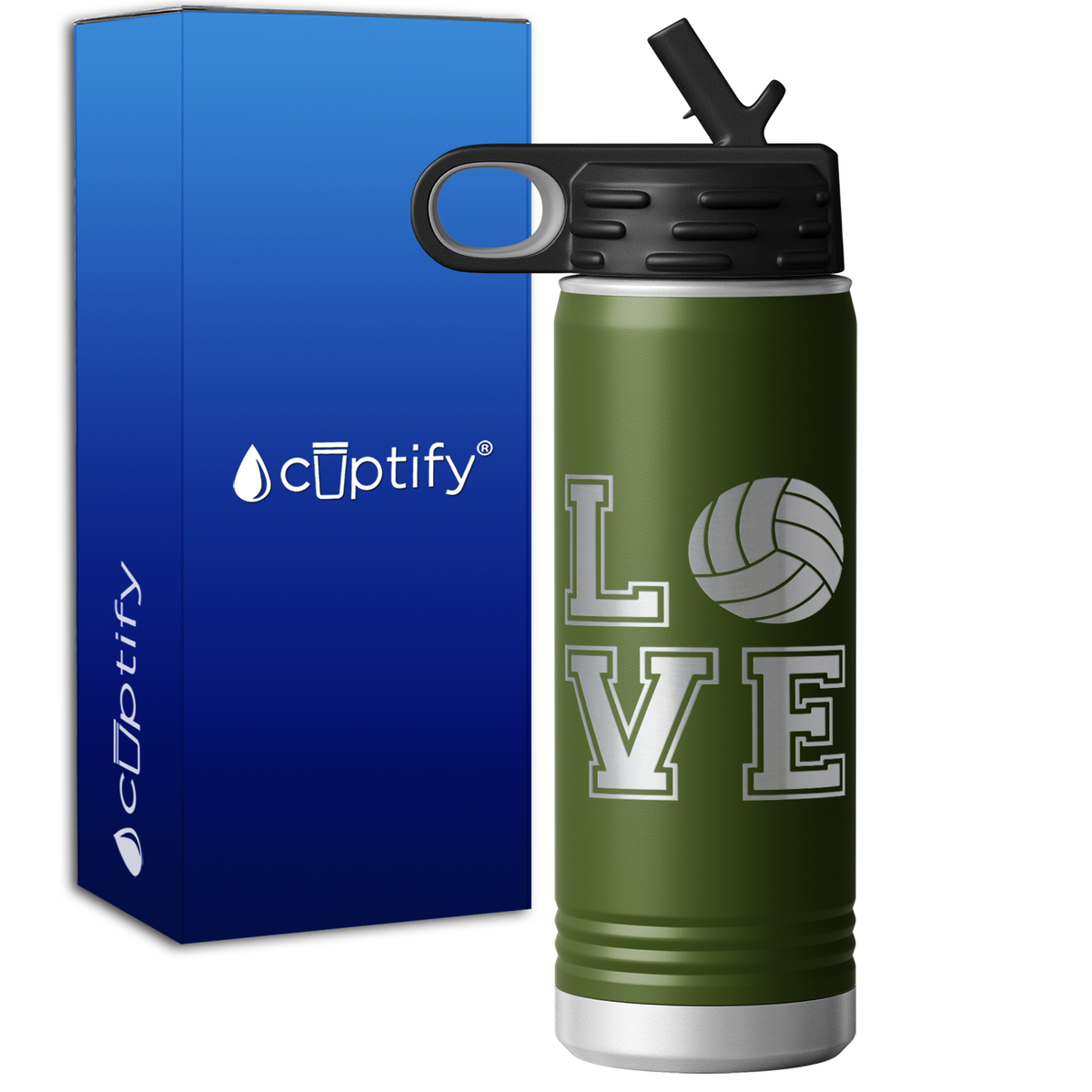 Volleyball Love 20oz Sport Water Bottle