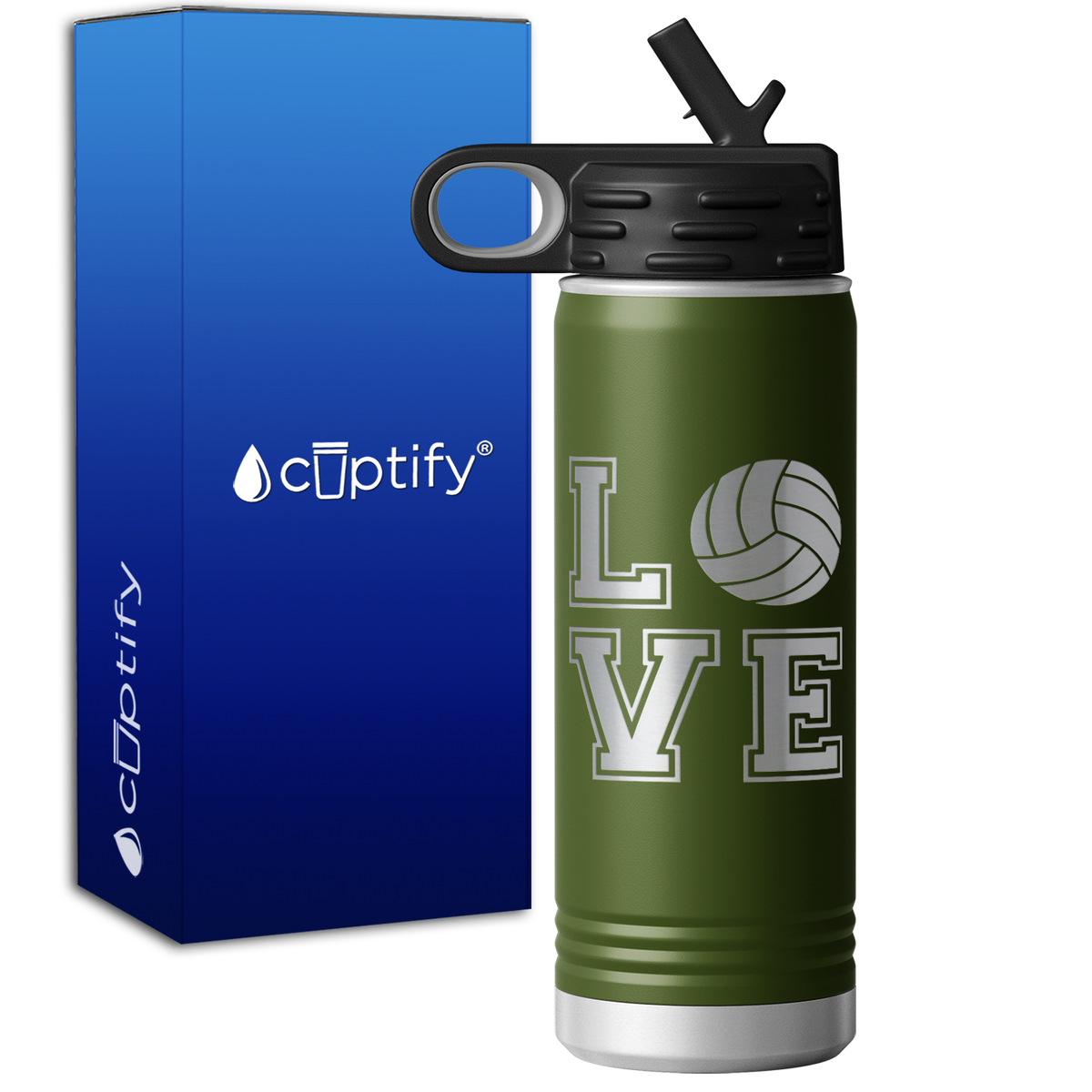 Volleyball Love 20oz Sport Water Bottle