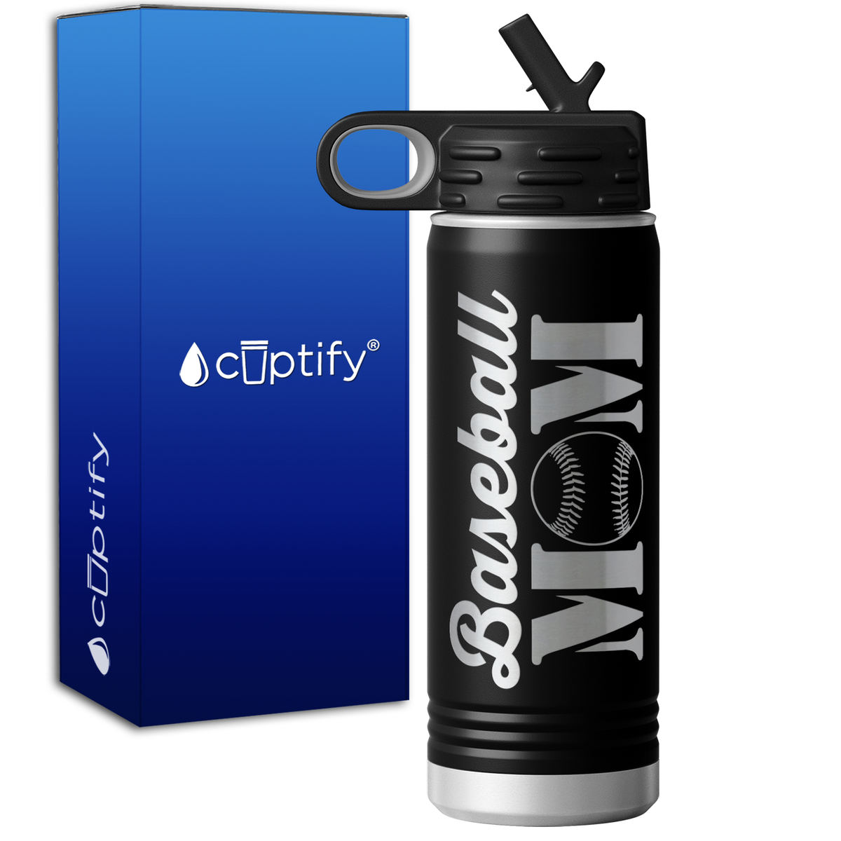 Baseball Mom 20oz Sport Water Bottle