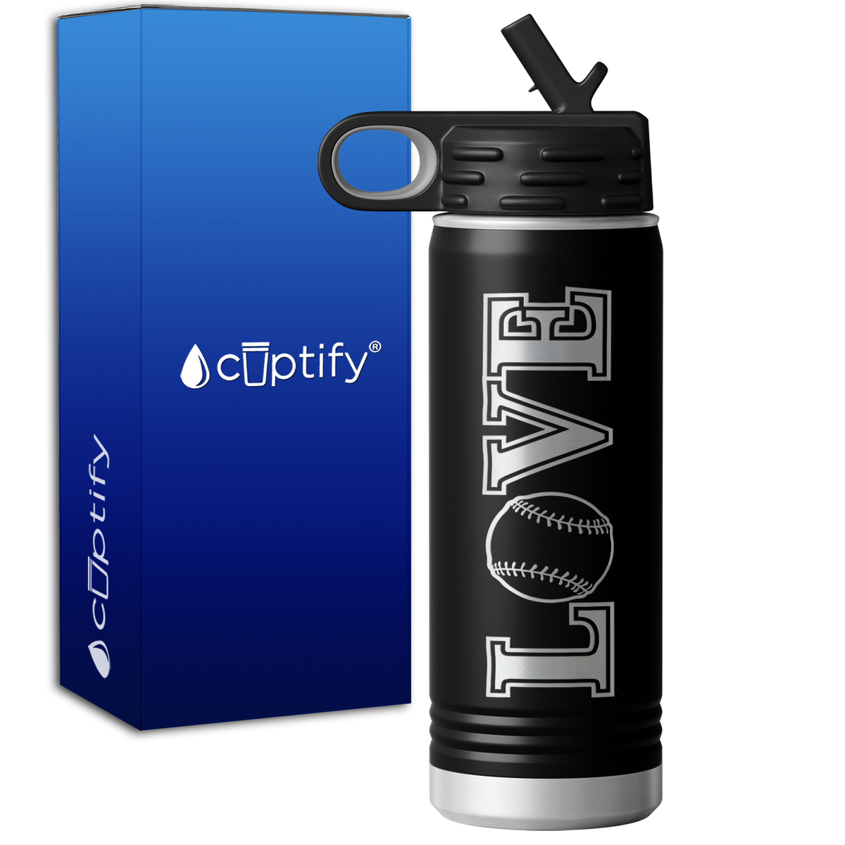 Baseball Love 20oz Sport Water Bottle