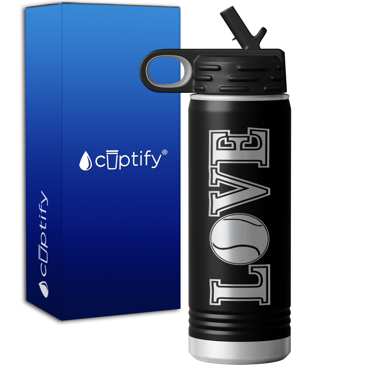 Tennis Love 20oz Sport Water Bottle