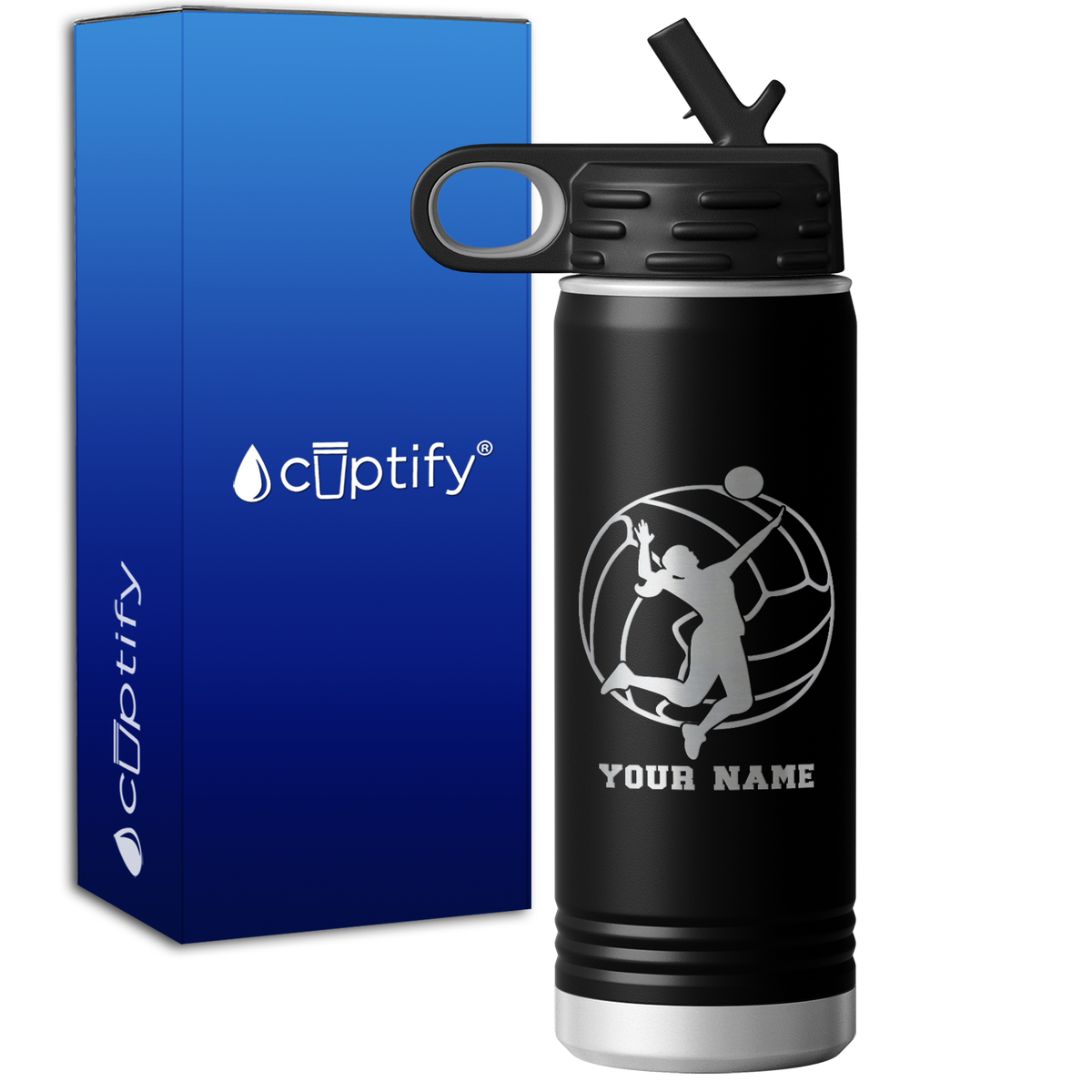 Personalized Volleyball Player 20oz Sport Water Bottle